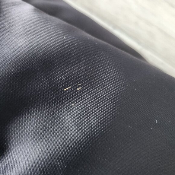 Vintage 90s Black Satin Bomber Jacket Moto Goldwing Graphic NAME Cardinal XL - Picture 12 of 13